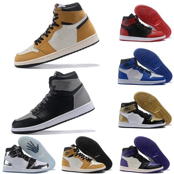 

men air basketball shoes 1 high og 1s banned obsidian unc game royal retro athletics sneaker 3 mens sport trainer size 7-12