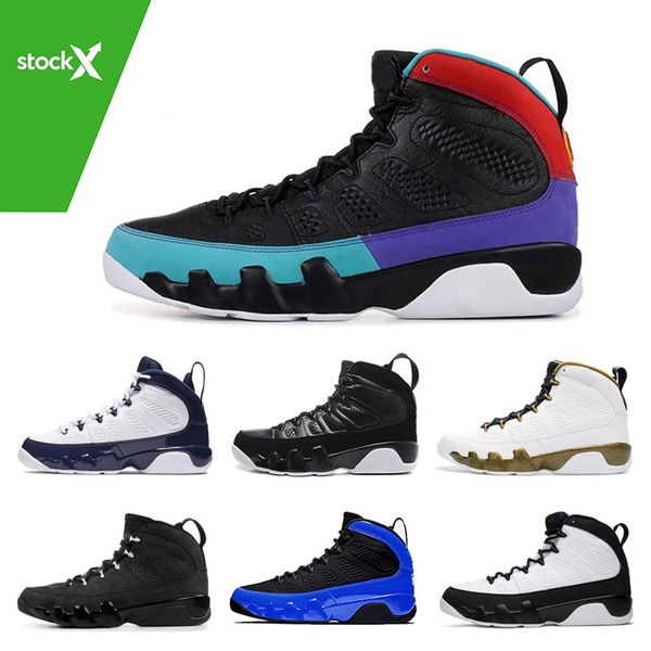 

stock x new arrive racer blue 9 9s gym red black blue basketball shoes for men og space jam unc the spirit sneaker