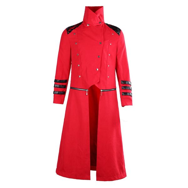 

adisputent мужские костюмы куртки косплей костюм партии vintage royal style плащи ретро готические стимпанк длинные пальто gentlemen, Tan;black