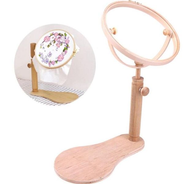 2019 Embroidery Hoop Stand Wood Cross Stitch Hoop Set