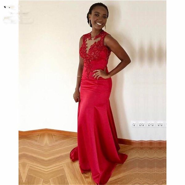 

черные девушки шнурка mermaid выпускного вечера платья из бисера аппликациями sexy back длинные вечерние платья формальные партии платья, Black