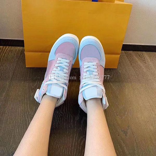 

2019 casual shoes 19ss colorful 5d chameleon sneakers genuine leather shoes high women pink casual shoes size35-41, Black