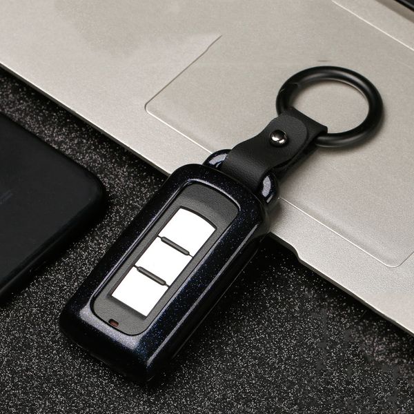

carbon stars for mitsubishi outlander lancer 10 pajero sport ex asx colt grandis l200 smart 3 button car key case cover keychain