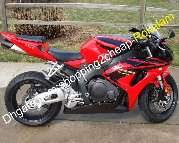 CBR1000 1000RR Verkleidung für Honda CBR1000RR 2006 2007 CBR 1000 RR 06 07 Rot Schwarz Shell Motorrad Teile (Spritzguss)