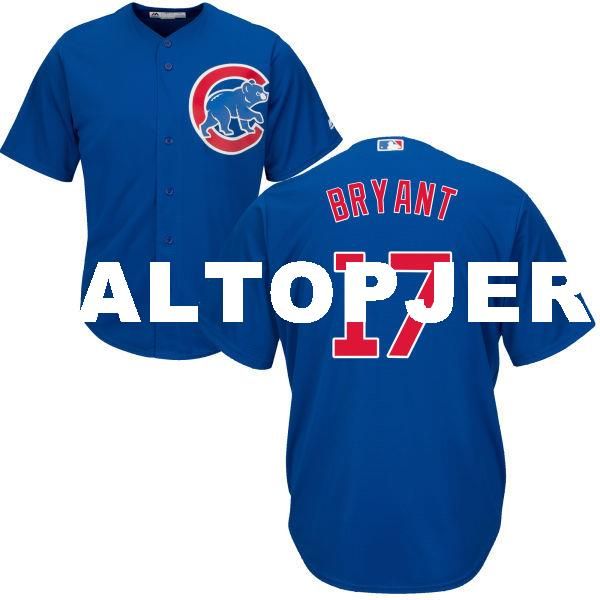 

kris bryant sport cool base player jersey - royal retro baseball jerseys, Black;blue