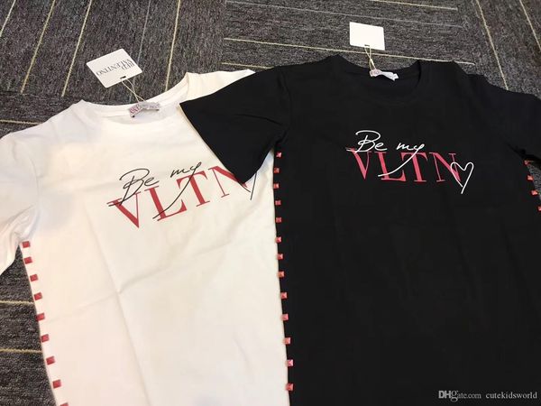 

2019 новое поступление заклепки украшение негабаритных футболка мужчины и женщины мода повседневная с коротким рукавом топы тройники футболк, White