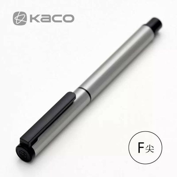 

bobby launched kaco tube fountain pen stainless steel metal pen fine nib