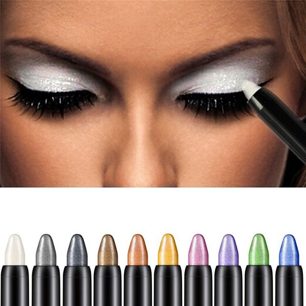 

highlighter eyeshadow pencil for beauty makeup cosmetic tools glitter eye shadow eyeliner pen 10 colors to choose