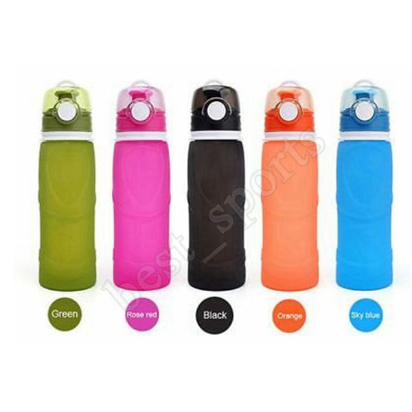 

hiking camping silicone outdoor foldable bottle eco-friendly leakproof foldable bottle sports water colors cycling 5 zza297 uibhf