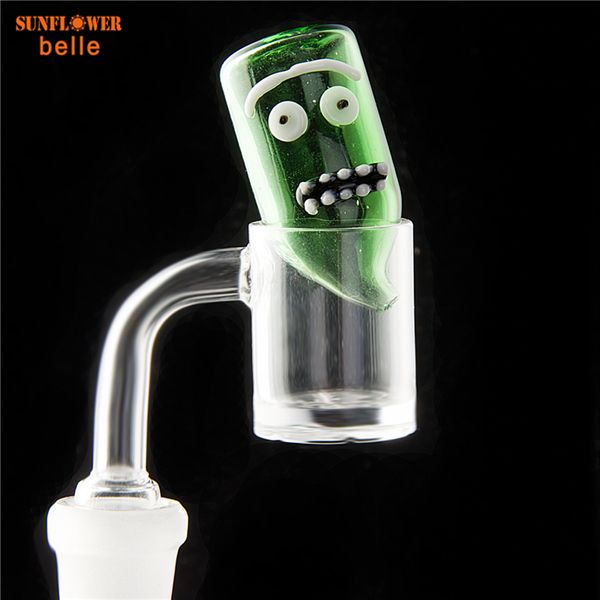 Bottiglia di birra Monster Face Vetro Bubble Cap Carb OD = 22mm per Flat Top Quartz Nail Turp Slurper Glass Bong 980