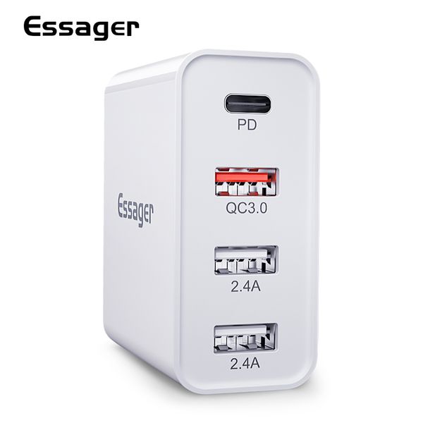 

essager 48w multi universal usb charger quick charge 3.0 qc3.0 qc pd type c fast charger for iphone xiaomi samsung mobile phone