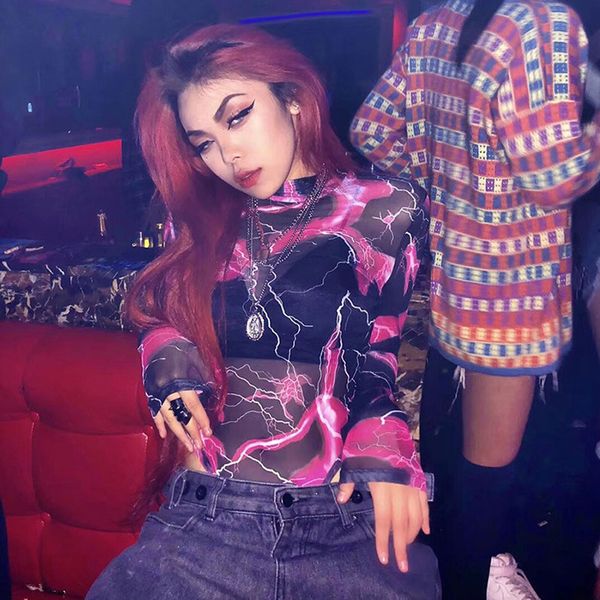 

women autumn long sleeve turtleneck skinny jumpsuit ladies spring see-through bodycon bodysuit leotard romper, Black;white