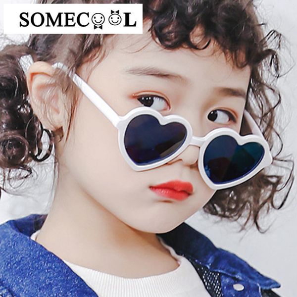 

2020 new model fashion kids sunglasses lovely heart shape frame sun glasses girls&boys party glasses uv400 beach eyewear n473, Blue