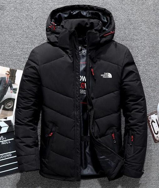 

Горячие Продажи Север Мужчины Пуховики С Капюшоном Зима Согреться Вниз Пальто Мужские Лица Открытый Утолщаются Куртки И Пиджаки Гусь Парки