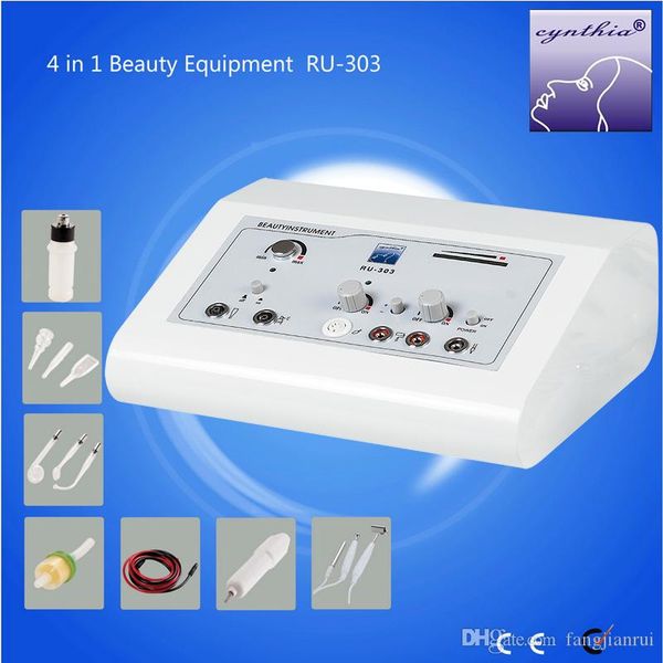 

ru-303 high frequency ultrasonic galvanic facial machine factory supplies efficient beauty product 4 in 1 supersonic multifunction facial be, Black;white