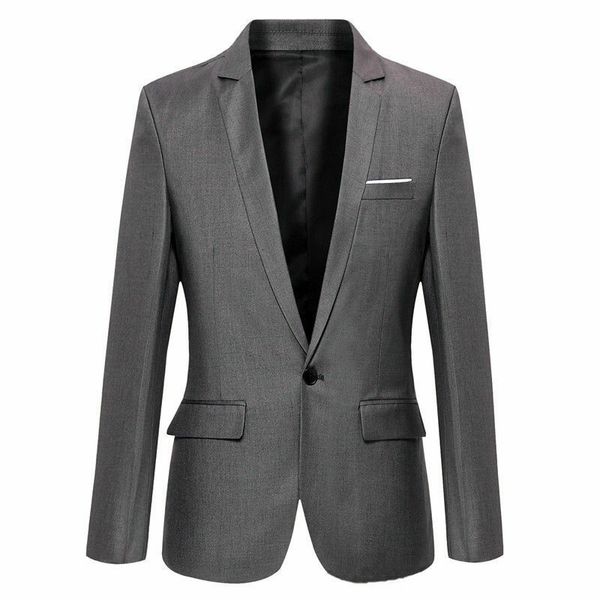

men's formal slim fit one button suit suit jackets blazer coat jacket business blazers men fashion, White;black