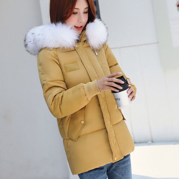 

winter women warm jacket 2019 new style fashion hooded concentration cats jas casual loose size female park, Black