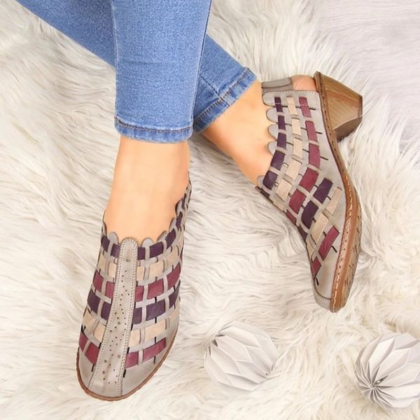 

women sandals fashion cross-knit short sandals wedge breathable women shoes summer casual pu platform shoes gladiator, Black