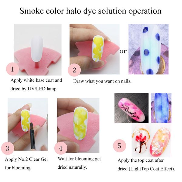 

1 pcs diy watercolor ink nail polish blooming gel smoke smudge varnish manicure ---ms