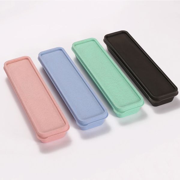 

1pcs antibacterial cute stationery boxes portable reusable school bento cutlery tableware storage box travel camping supplies