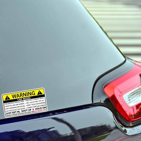 

10шт смешные diy автомобиля безопасности предупреждение правила этикета пвх автомобиля стикер новые поступления новых 2019 yentl предупрежде