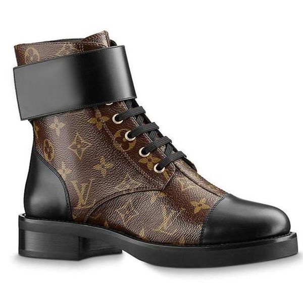 

2019 new autumn and winter european and american fashion leather martin boots foreign style round head short female knight boots, Black