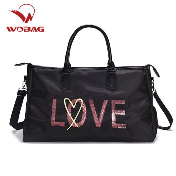 

wobag fitness duffle women travel bag short-distance portable large capacity luggage bag shoes sports yoga