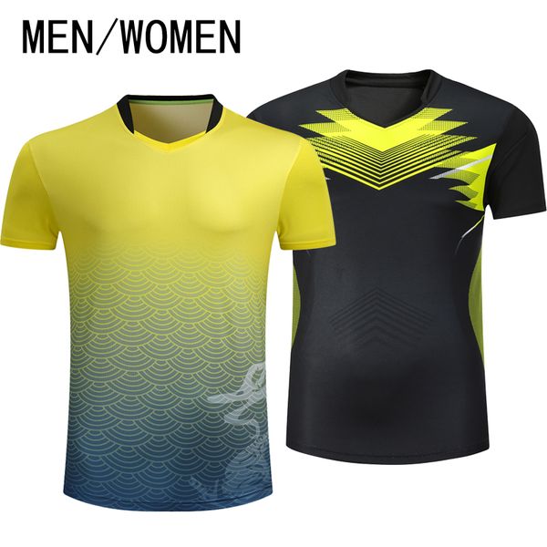 

men and women badminton shirt quick dry table tennis jersey sport badminton clothes 2018 new tennis clothing 3078a, Black