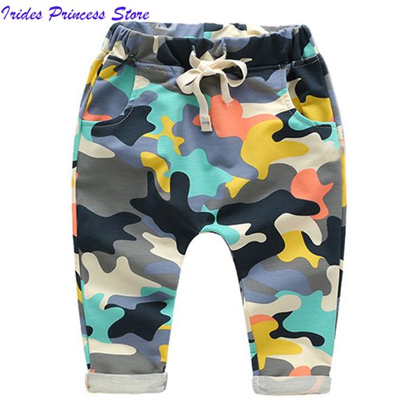 

boys splash pants cotton print boy children trousers toddler kids harem pants with drawstring fashion style, Blue