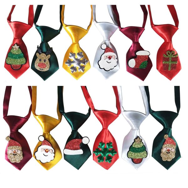 

50pcs рождество зоотоваров сияющие средний собака галстуки bowties снеговика deer samll dog галстуки pet grooming отдыха аксессуары для соба