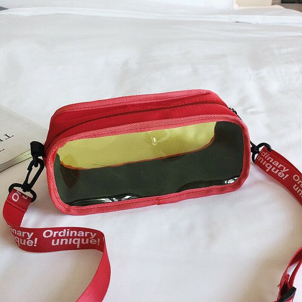 

new women bag pvc crossbody laser bag transparent messenger shoulder for lady purse fashion travel beach