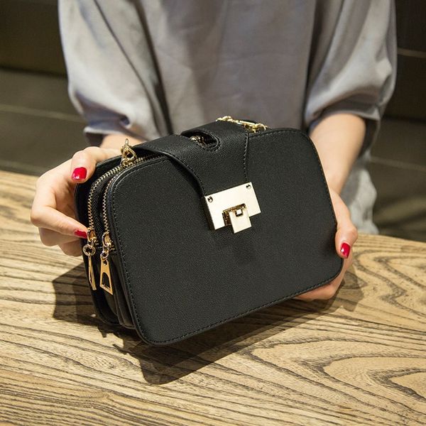 

new fashion chain women's bag niche clip bag shoulder slung women's