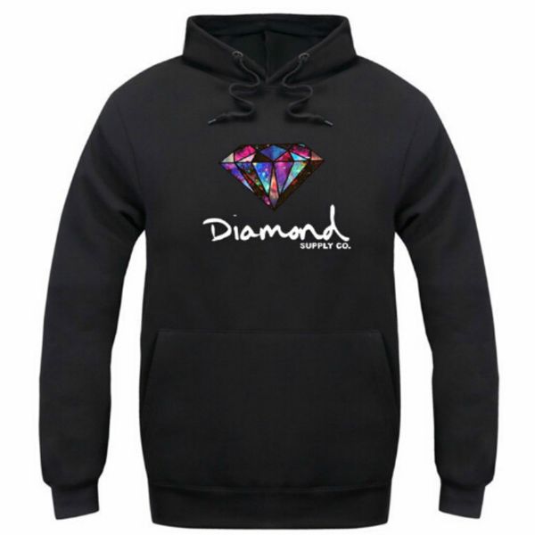 

diamond supply co men hoodie women street fleece warm sweatshirt winter autumn fashion hip hop primitive pullover, Black