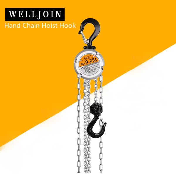 

kacc mini hand chain hoist hook mount 0.25/0.5 ton capacity 3m lift ce certificate portable manual lever block lifting