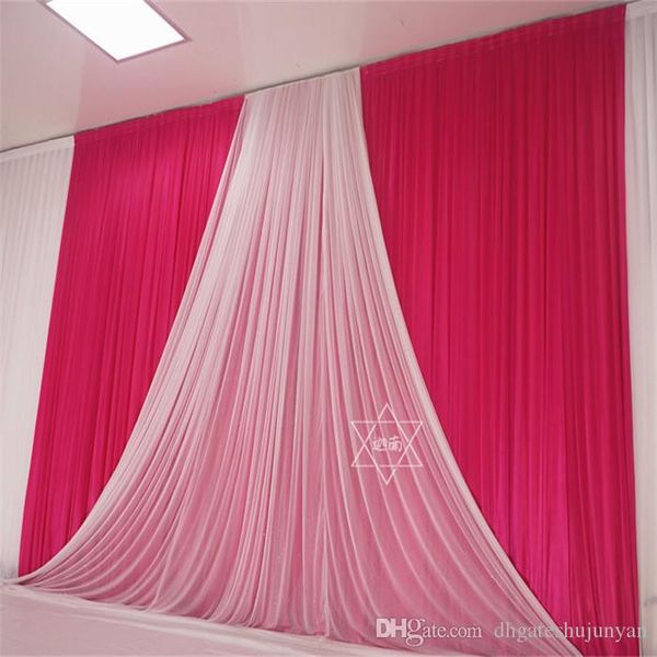 3 6m Tiffany Blue Ice Slik Wedding Party Backdrop Curtain With