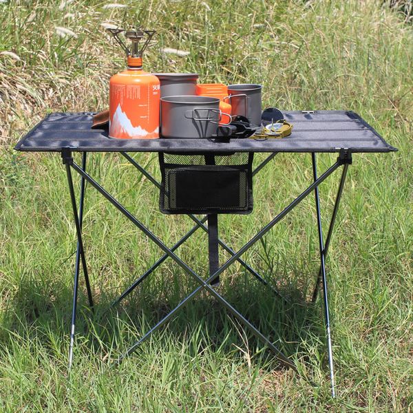 

camp furniture portable roll-up aluminum camping picnic table hiking folding carrying bag