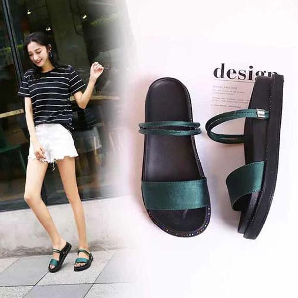 

with box woman high-quality slippers sandals flat shoe slide shoes casual shoes flip flops by bag05 pt523, Black