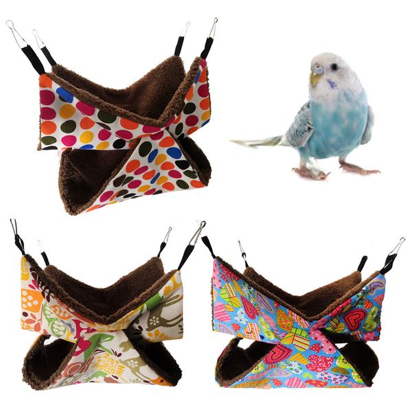 

sugar glider keep warm double-deck interlayer hammock small pet hammock suspension type squirrel sleeping bag pets articles hamster hammock