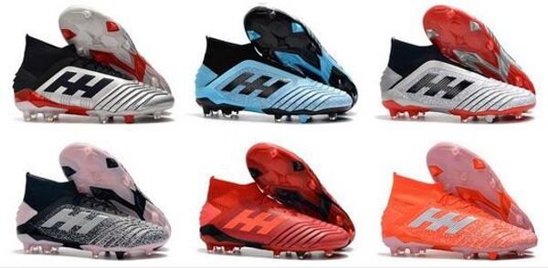 

2019 designer predator 19+ 19.1 fg ag chaussures pp paul pogba taquets mens boys soccer football shoes chuteiras de futebol cleats boots