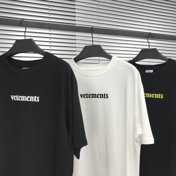 

дизайнерские мужские футболки vetements и втм 2020 букв тройник сверхразмерные мода бренд с коротким рукавом свободного покроя тройник рубаш, White;black