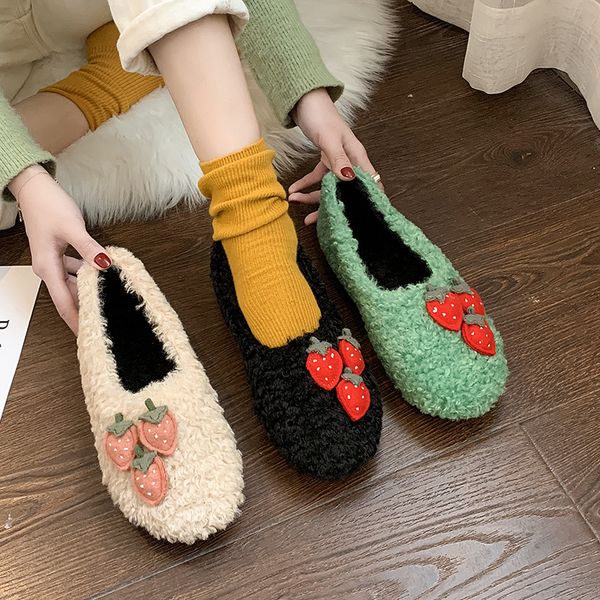 

autumn elegant round toe casual woman platform shoes all-match dress flats women loafers fur fall new basic rome flock rubber, Black