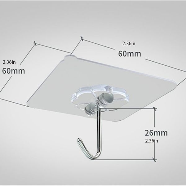 

10pcs strong home kitchen hooks transparent suction cup sucker wall hooks hanger for kitchen bathroom