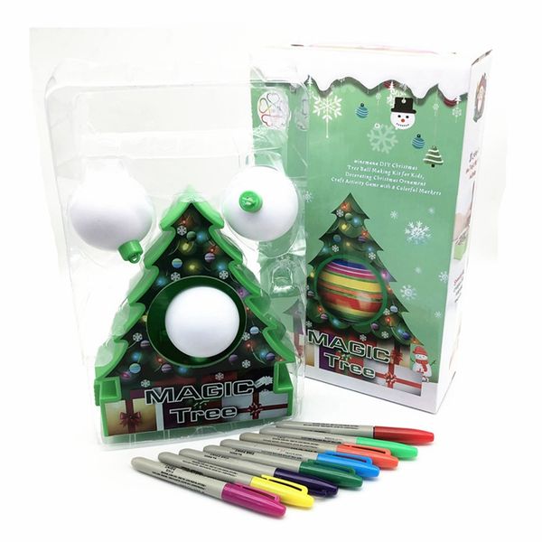 

new creative interesting christmas festival supply decoration diy painted christmas tree crafts children toy #j