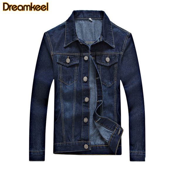 

denim jackets mens cotton plus size fashion moto biker mens denim outerwear coats jean jacket for men streetwear male jacket r, Black;brown
