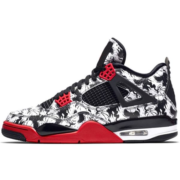 

bred 4s men retro big basketball shoes 4 what the fiba silt red cool grey black cat mens jumpman trainers athletic sports sneakers 7-13 #752