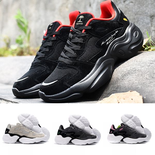 

new reflective treeperi fashion chunky 4.0 trainers obsidian green platform shoes luxury fashion designer shoes casual sneakers us 5, Black