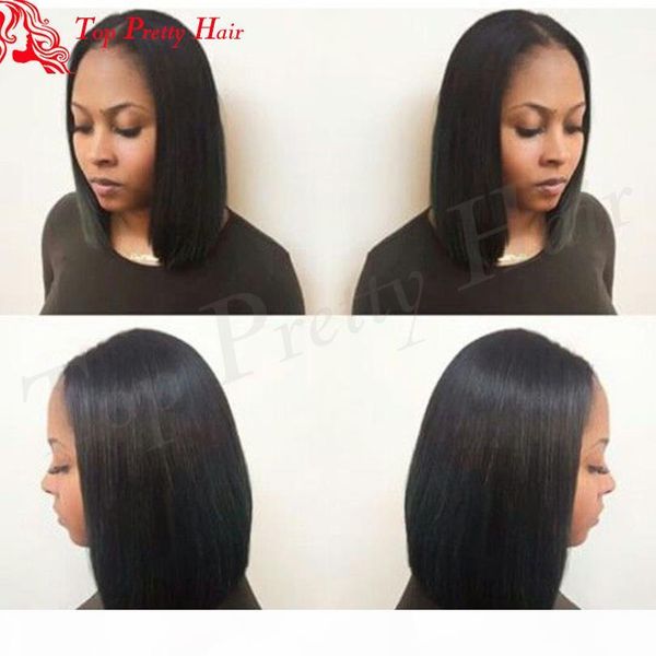 

парик bob short cut парики природные бразильский волос glueless для чернокожих женщин знаменитости реальные человеческие парики шнурка с реб, Black;brown