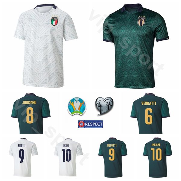 

eurocopa 2020 italy soccer 10 insigne jersey 9 belotti 20 bernardeschi 22 el shaarawy 7 florenzi 18 barella 17 immobile football shirt kits, Black;yellow