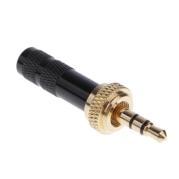 

3.5mm screw lock stereo jack male plug metal audio solder adapter