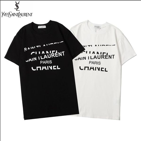 

mens designers shirt summer casual t shirts for men women short sleeve shirt brand clothing letter pattern printed tees crew neck-05, White